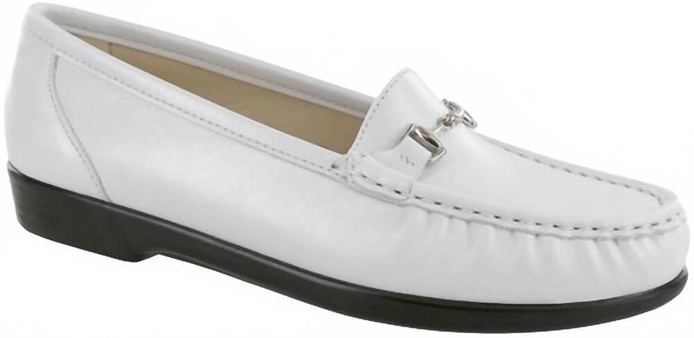 NEW SAS women's metro slim loafer in pearl white